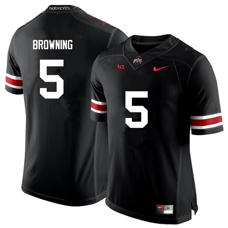 Ohio State Buckeyes #5 Baron Browning College Football Jerseys Game-Black